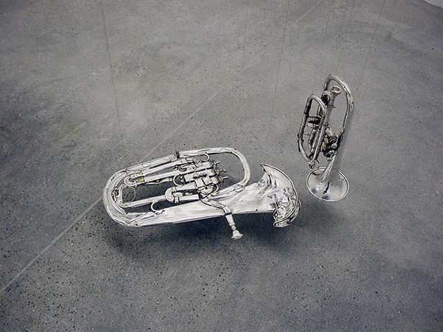 Cornelia Parker: Composition With Horns (Cornet and Tenor Horn), 2004