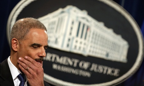 US attorney general Eric Holder faces questions about his department's investigation targeting phone records and data from the Associated Press and accusations of criminality against Fox News' James Rosen. Photograph: Chip Somodevilla/Getty Images