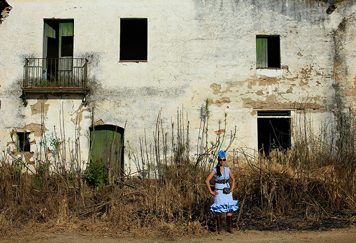 Pilgrims: Azucena Alarcon, a pilgrim from the Fuengirola fellowship as she makes her 