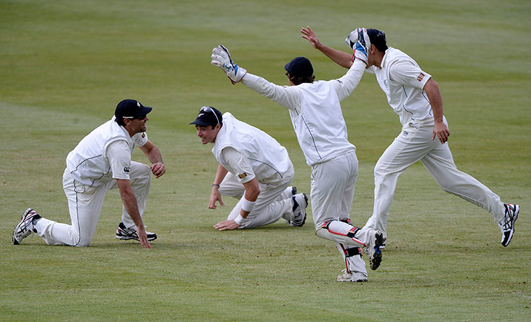 England v NZ at Lord's: New Zealand celebrate