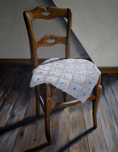 Share your art - Home: Chair in Loft by Mark.k Harris. Oil on canvas