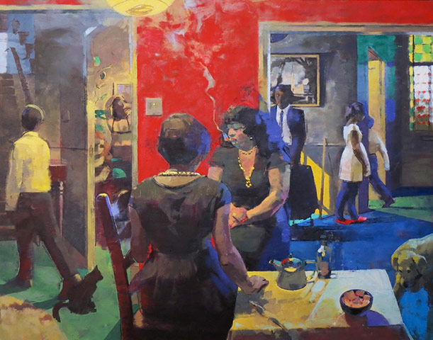 Share your art - Home: Gran's House - by James Bland. Oil on canvas 85cm x 95.