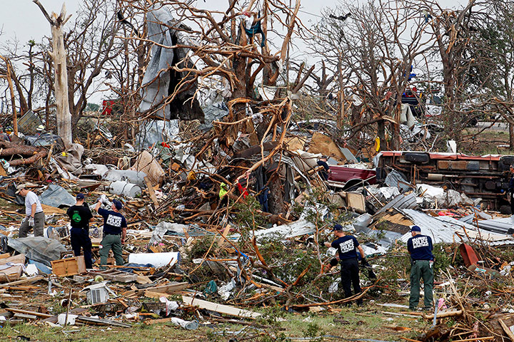 20 Photos: Debris after a rash of tornadoes struck Granbury, Texas