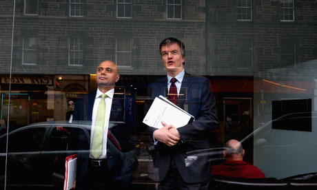 Sajid Javid and Michael Moore