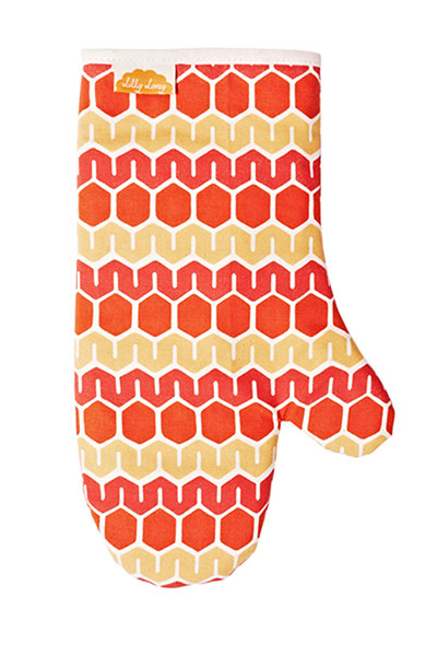 homes - 70s: oven mitt in red and yellow