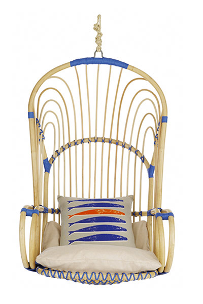 homes - 70s: wicker hanging chair