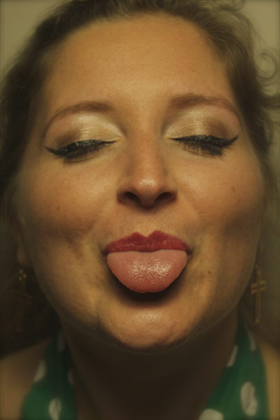 Your Pictures - shimmer: woman's face with tongue sticking out