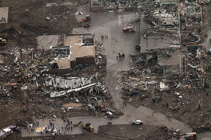 EF-4 update: An aerial photo shows damage to buildings