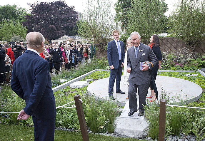 Chelsea: Prince Charles visits the Sentebale Forget-me-not garden 