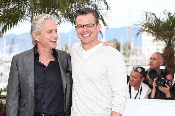 Cannes photocalls: Michael Douglas and Matt Damon at the Behind the Candelabra photocall 