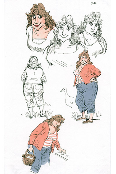 Posy Simmonds sketchbook: Posy Simmonds - sketchbook