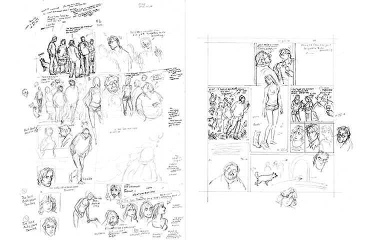 Posy Simmonds sketchbook: Posy Simmonds - sketchbook 