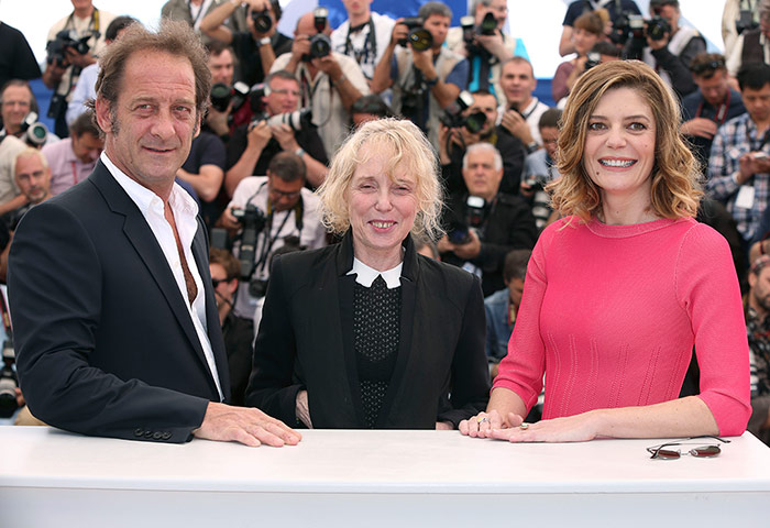 Cannes photocalls: Vincent London, Claire Denis and Chiara Mastroianni at the Les Salauds (Bas