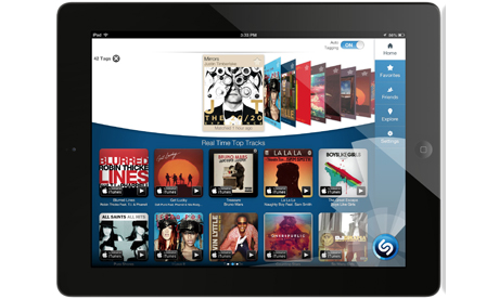 Shazam iPad app