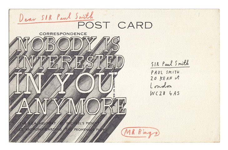 Snapshot: Sir Paul Smith postcard