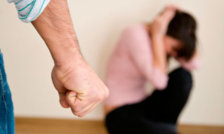 Domestic violence: man threatening woman