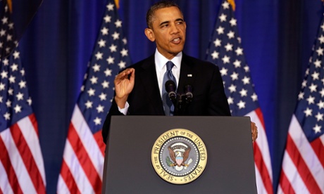 US president Barack Obama speaks at the National Defense University on counter-terrorism.