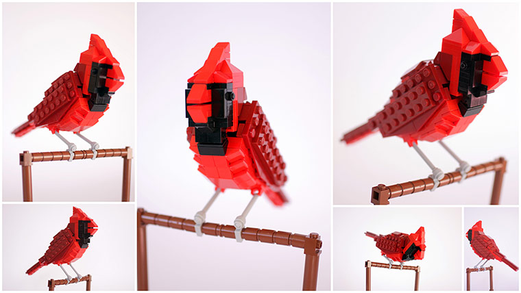 Lego Birds: North America: Norman the Northern Cardinal