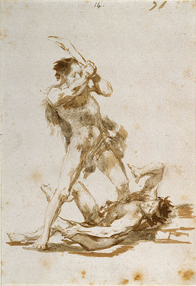 Old master drawings: Francisco José de Goya y Lucientes (1746-1828). Two Men Fighting