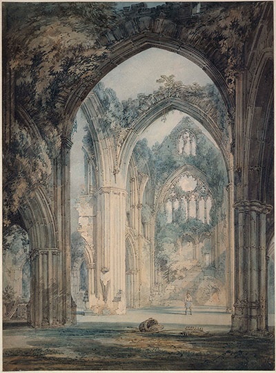 Old master drawings: James Mallord William Turner (1775-1851) The Transept of Tintern Abbey