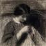 Old master drawings: Ignace-Henri Fantin-Latour (1836-1904), A Woman Sewing