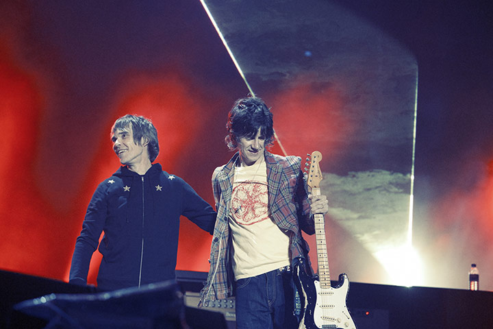 Stone Roses: Ian Brown and John Squire on stage