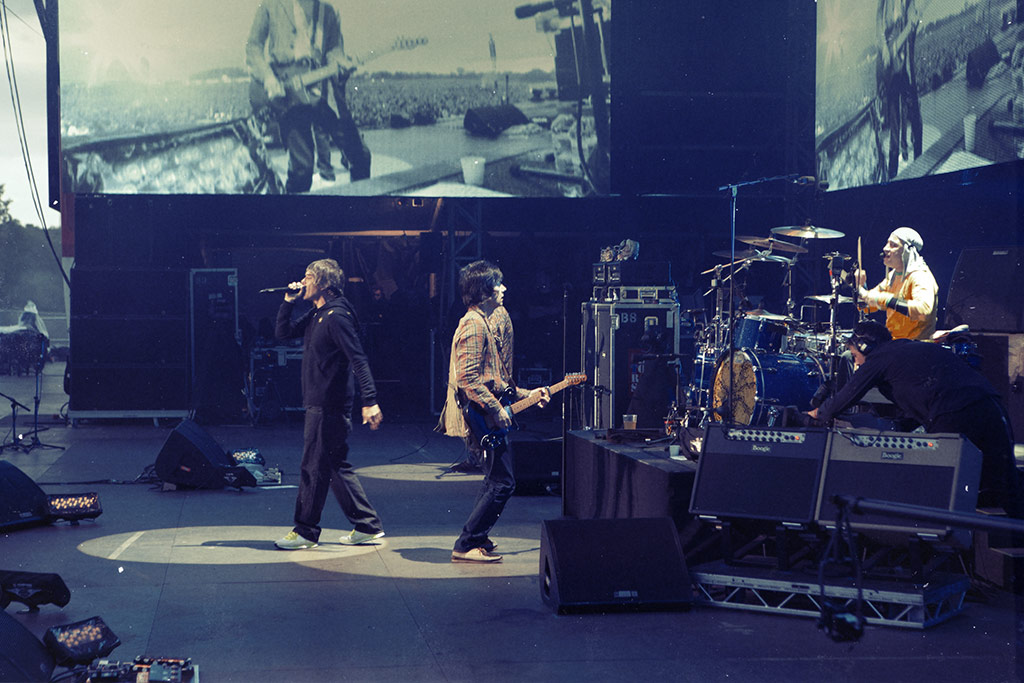 Stone Roses performing on stage