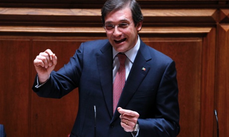 Portugal's prime minister Pedro Passos Coelho at the Portuguese parliament. Photograph: AP Photo/Francisco Seco