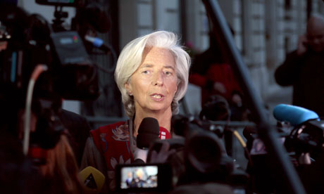Christine Lagarde microphone