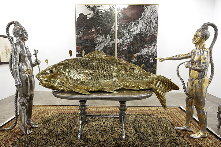 Art Basel: 'Feast Table: Undecleared Perceptions, 2012' by Entang Wiharso
