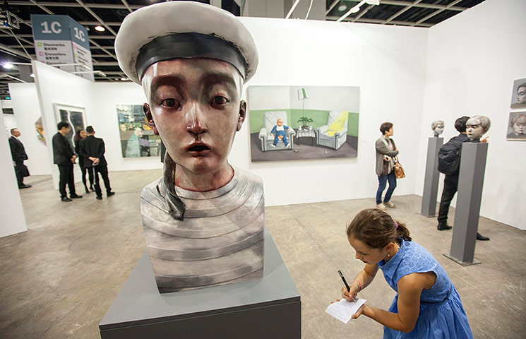 Art Basel: 'Child Sailor' 2013 by Chinese artist Zhang Xiaogang