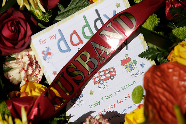 Woolwich tributes: Floral tributes left by family members
