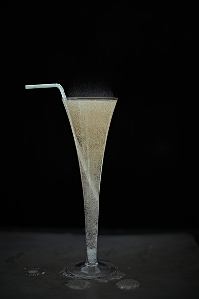 big picture - band riders: glass of champagne with bendy straw