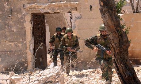 Syrian forces loyal to President Bashar al-Assad, in Aleppo