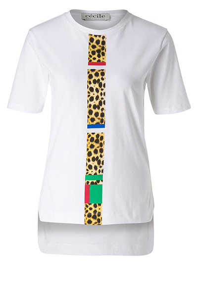 women's fashion gallery: Cheetah stripe T-Shirt