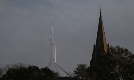 The sun burns off the fog as the parliamentary day gets underway in Canberra. Photograph by Mike Bowers, The Global Mail