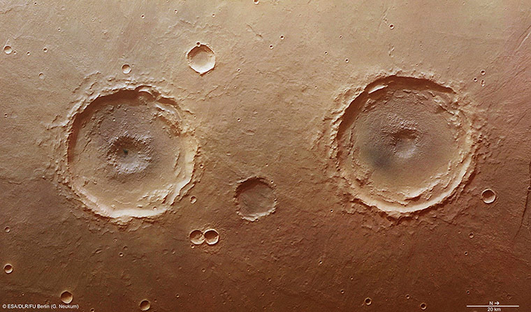 A month in Space: Explosive twins craters on Mars