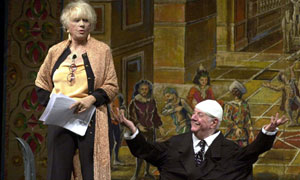 Franca Rame, left, with her husband Dario Fo