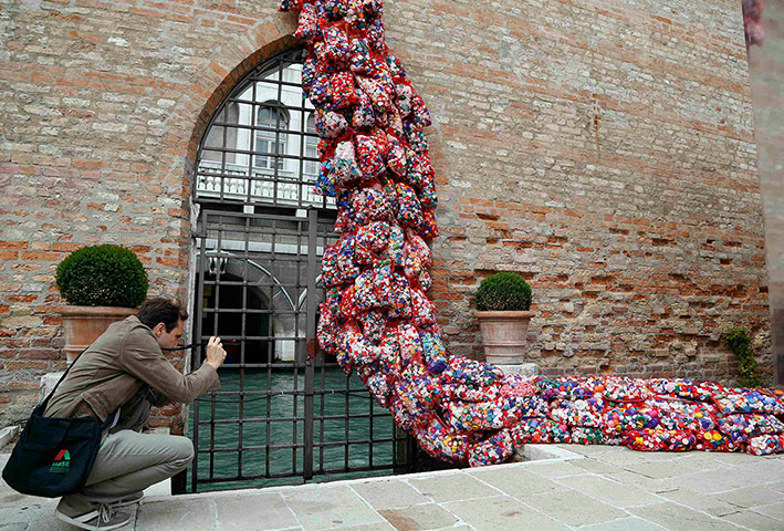 Venice biennale: The Garbage Patch State by Italian artist Maria Cristina Finucci