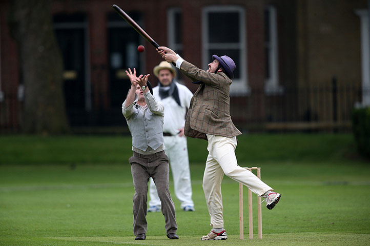 Victorian cricket match: Cricket Match Celebrating Wisden