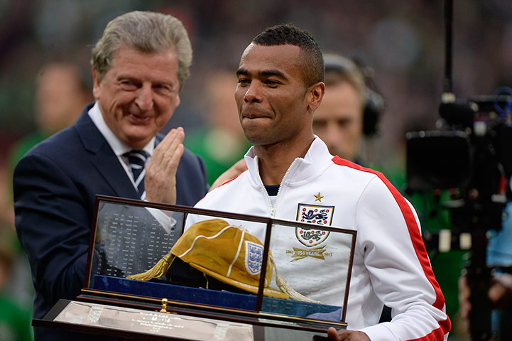 England v Republic: Ashley Cole with golden cap