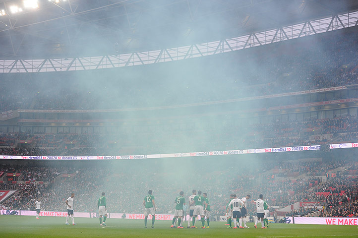 England v Republic: Green flare