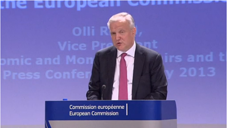 Olli Rehn, presenting the Spring 2013 forecasts