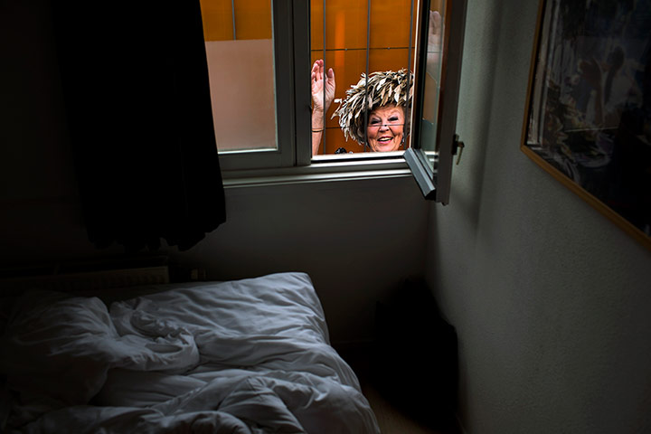 20 Photos: An image of Dutch Queen Beatrix in downtown Amsterdam