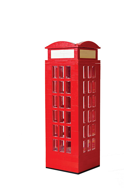 Lego architecture: red telephone box
