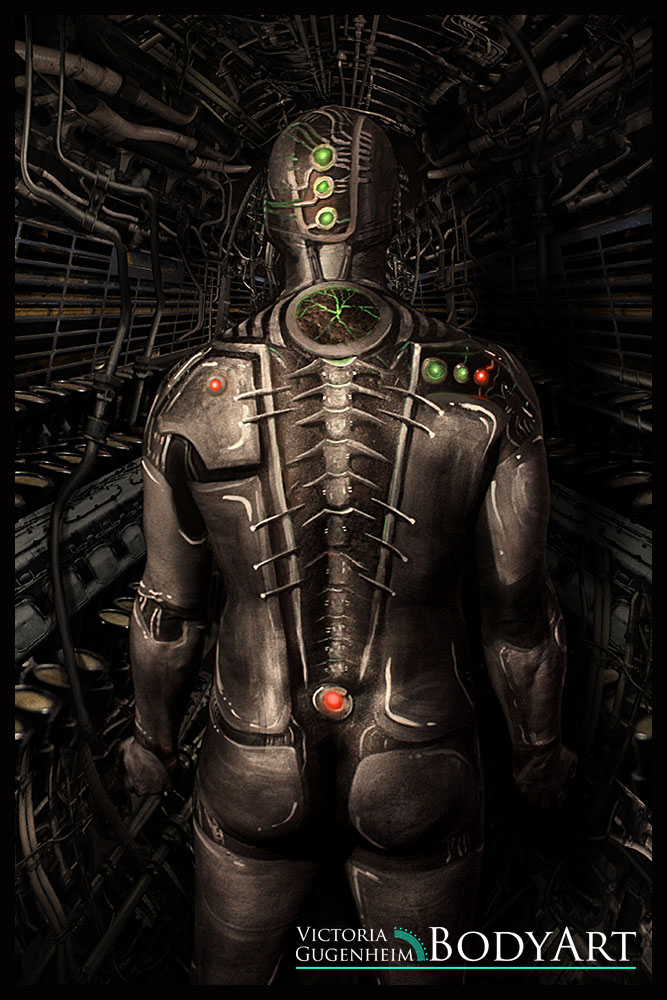 Lawrence Krauss as a borg, rear view