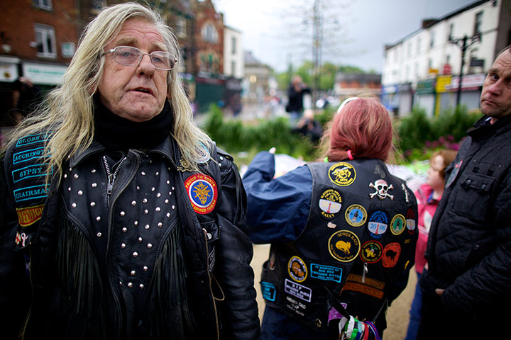 Middleton motorbike rally: Biker with patches
