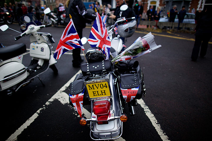 Middleton motorbike rally: Union Jack flags