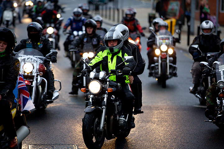 Middleton motorbike rally: Riding in convoy