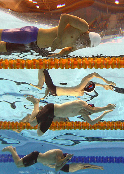 best of the week : Lennard Bremer and Jeremy Meyer compete in the Men's 200 Metre Breaststroke
